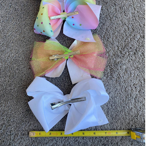 JoJo Siwa pink/purple/rainbow bows (4 bows total) - Picture 2 of 7